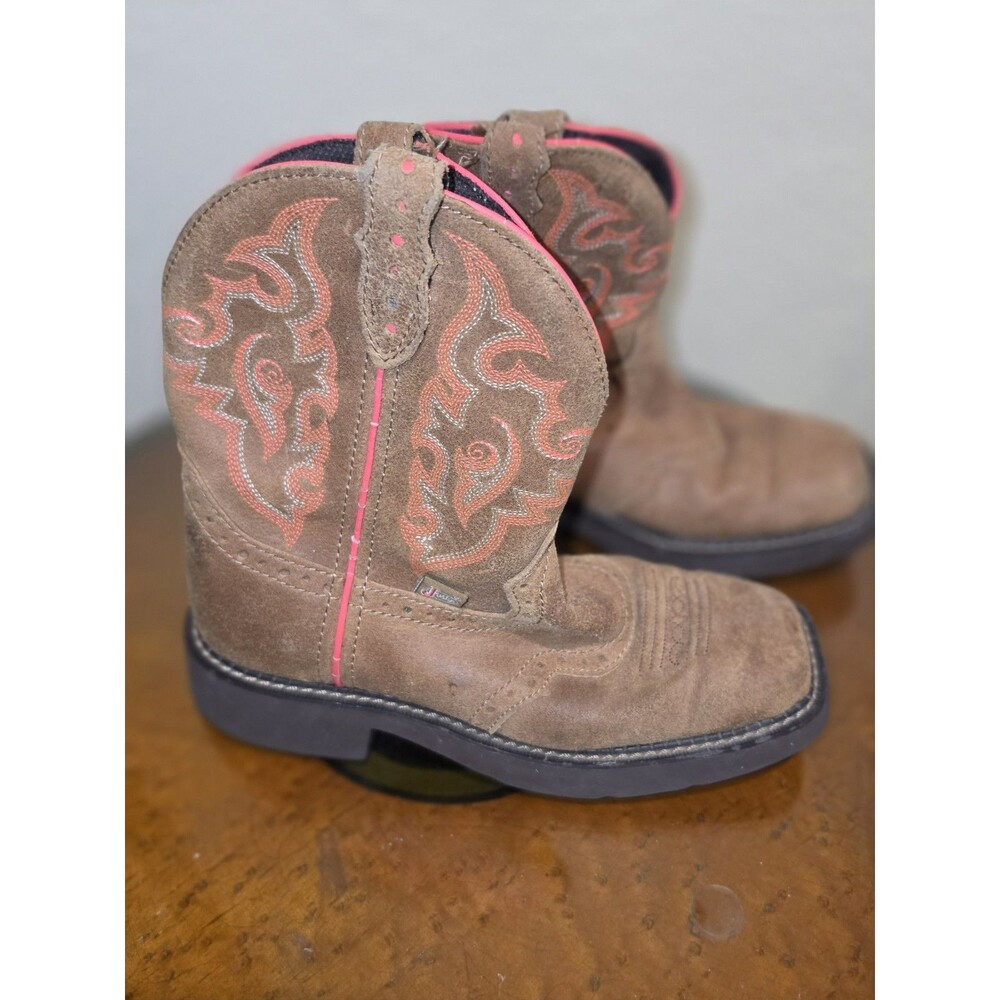 Justin Gypsy Womens Size 6.5 B Brown Leather Stockman Cowboy Western Boots